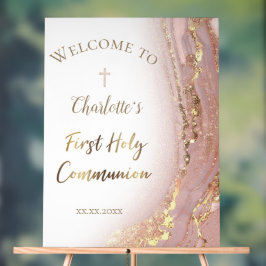 fluidmarmor | Erstkommunion-Willkommensschild Acrylschild