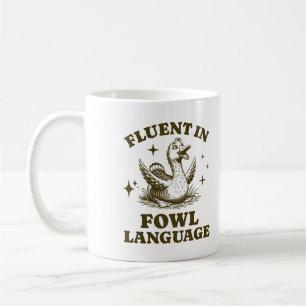 Fluktuation der Fowl Language Funny Duck Lover Far Kaffeetasse