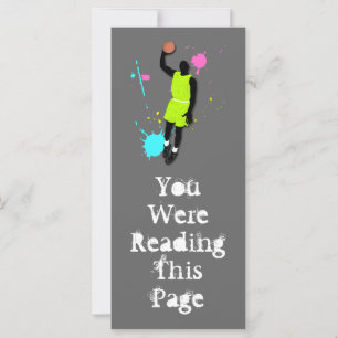 Fluo Basketball Lesezeichen Template