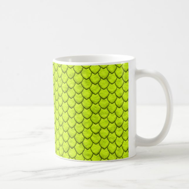 Fluo grüne Schlangen-Tasse Kaffeetasse (Rechts)