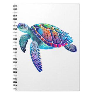 Fluo sea turtle notizblock