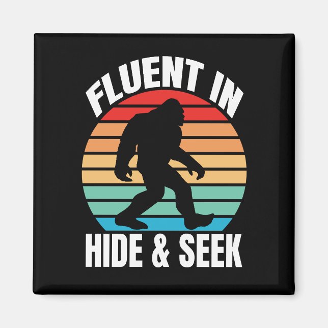 Fluor in Hide und Seek Funny Bigfoot Magnet (Vorne)