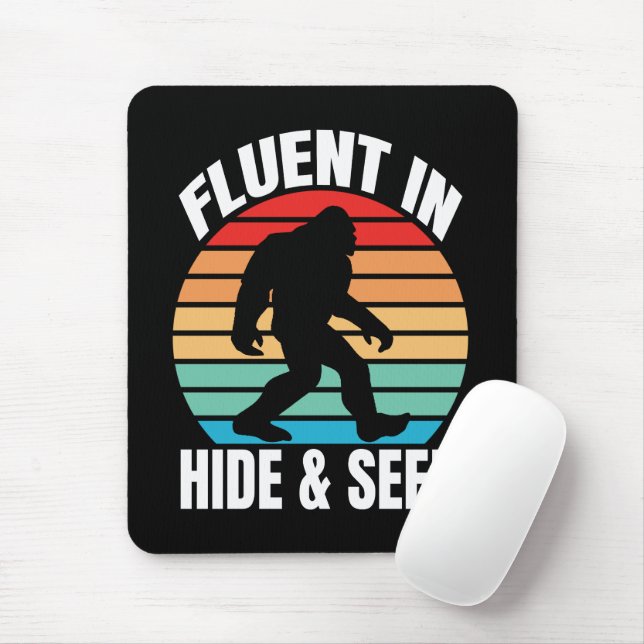Fluor in Hide und Seek Funny Bigfoot Mousepad (Mit Mouse)