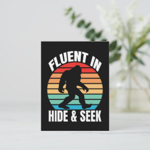 Fluor in Hide und Seek Funny Bigfoot Postkarte