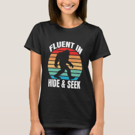 Fluor in Hide und Seek Funny Bigfoot T-Shirt