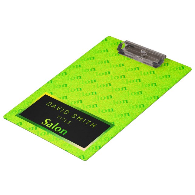 Fluorescent 2in1 Neon Elegante Business Card & Klemmbrett (Schrägansicht)