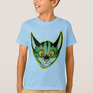 Fluorescent Cartoon Cat Children T - Shirt