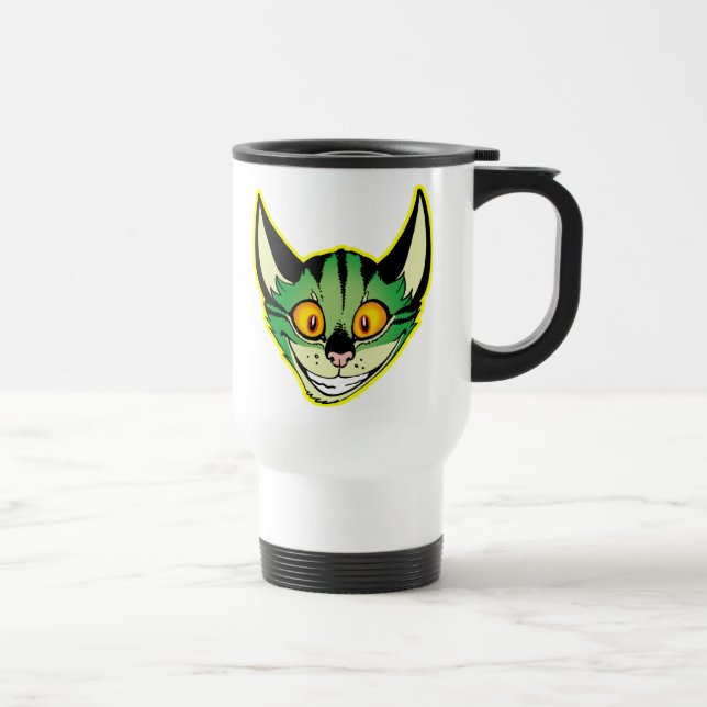 Fluorescent Cartoon Cat Computer Tasse (Rechts)