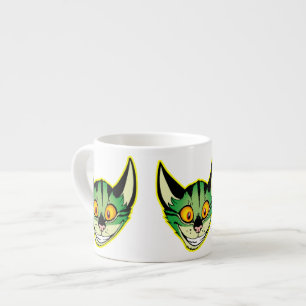 Fluorescent Cartoon Cat Espresso Tasse