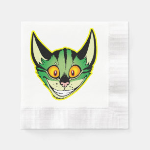 Fluorescent Cartoon Cat Paper Napkins Serviette