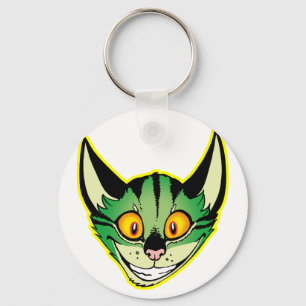 Fluorescent Cartoon Cat Schlüsselanhänger