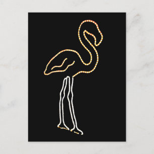 Fluorescent Flamingo Postkarte