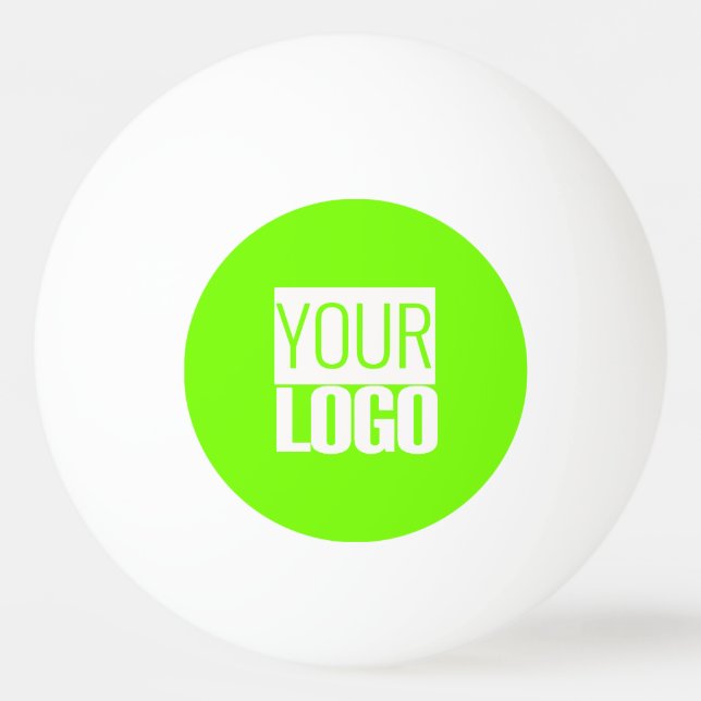 fluorescent green - add your  logo  tischtennisball (Vorderseite)