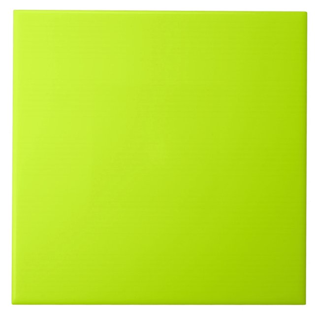 Fluorescent Lime Green Neon Yellow Personalisiert Fliese (Vorderseite)