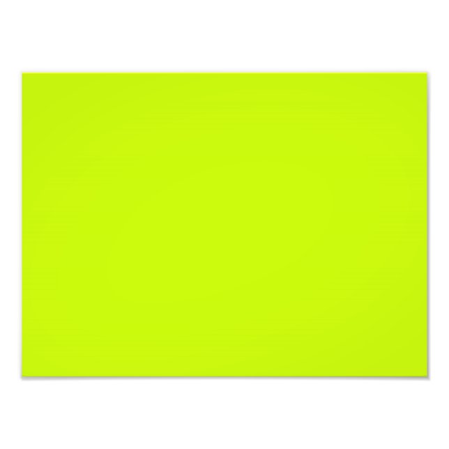 Fluorescent Lime Green Neon Yellow Personalisiert Fotodruck (Vorne)