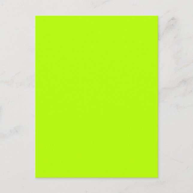 Fluorescent Lime Green Neon Yellow Personalisiert Postkarte (Vorderseite)