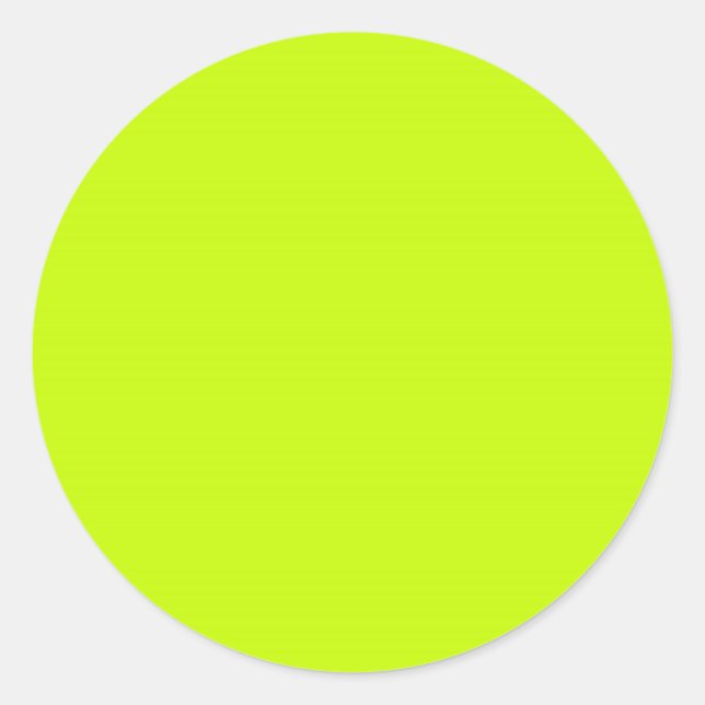 Fluorescent Lime Green Neon Yellow Personalisiert Runder Aufkleber (Vorderseite)