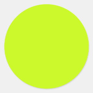 Fluorescent Lime Green Neon Yellow Personalisiert Runder Aufkleber