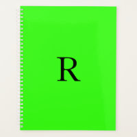 Fluorescent Neon Green Name Monogramme Gift Gabe