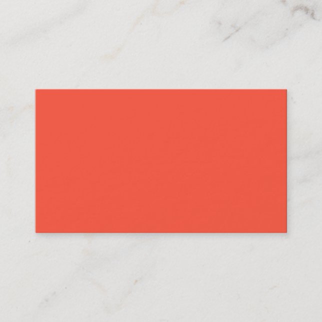 Fluorescent Orange Apricot Neon Coral Personalisie Visitenkarte (Vorderseite)
