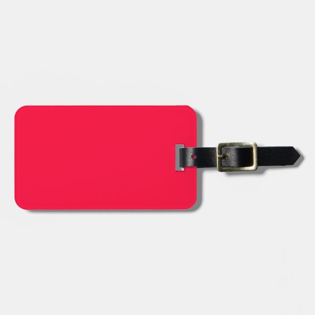 Fluorescent Orange Neon Red Personalisiert Gepäckanhänger (Vorderseite horizontal)