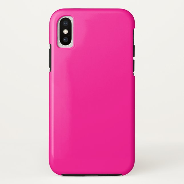 Fluorescent Pink Tough iPhone XS Fall Case-Mate iPhone Hülle (Rückseite)