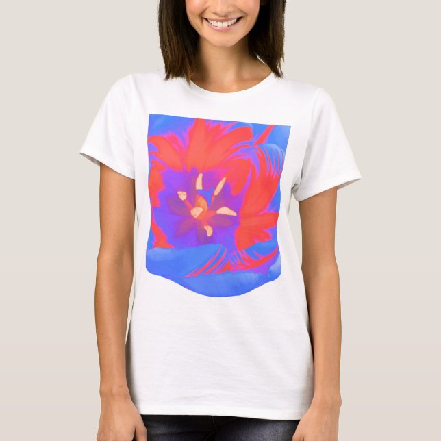 Fluorescent Tulip Ladys T Shirt (Vorderseite)