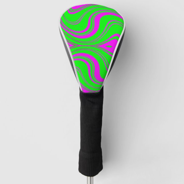 fluorescent  waves modern pattern  golf headcover (Vorderseite)