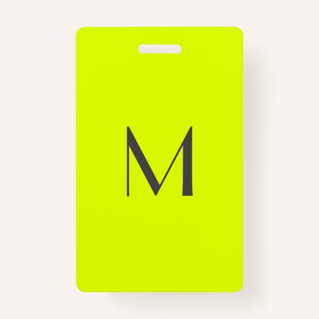 fluorescent yellow - add monogram  ausweis (Vorderseite)