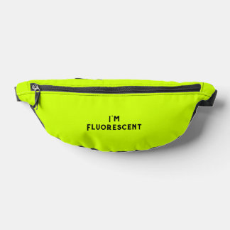 Fluorescent Yellow "I m "Fluorescent" Festival Bauchtasche