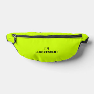 Fluorescent Yellow "I m Fluorescent" Festival Bauchtasche