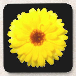 Fluorescent Yellow Marigold Cork Untersetzer