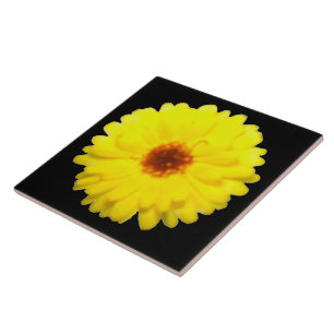Fluorescent Yellow Marigold Tile Fliese