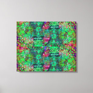 Fluoreszenz-Blume Quad Canvas Print Leinwanddruck