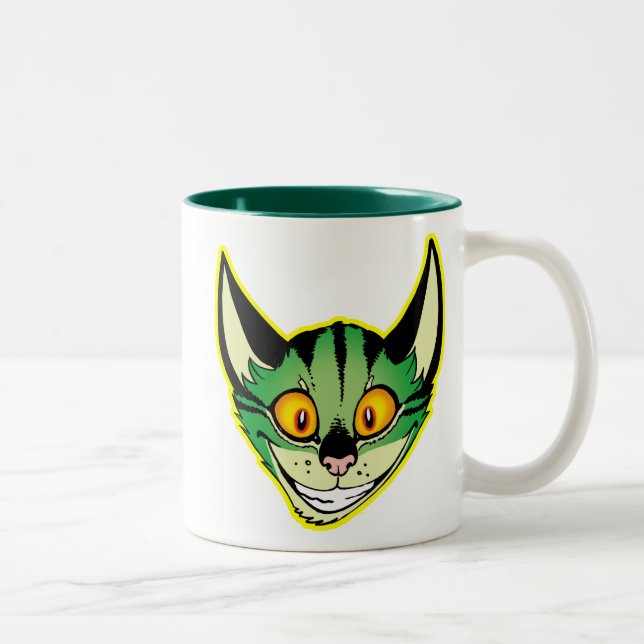 Fluoreszenz-Cartoon Cat Tasse (Rechts)