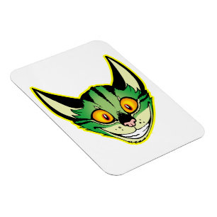Fluoreszenz-Cartoon Kat Flexible Magnet
