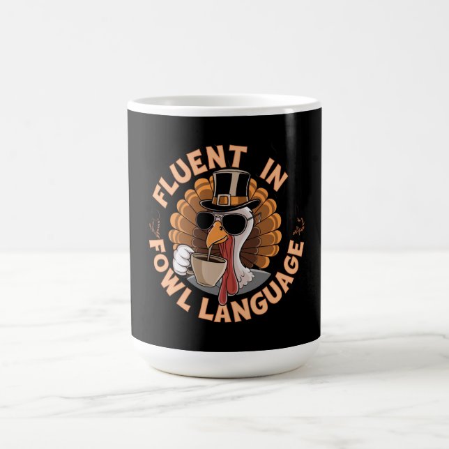 Fluoreszenz in der Fowl Language Funny Design für  Kaffeetasse (Mittel)