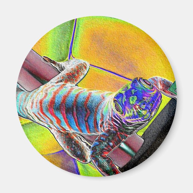 Fluoreszenz Lizard Magnet (Vorne)