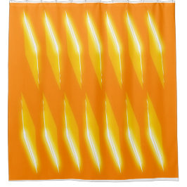 Fluoreszenz-Orange- und White-Rhombus-Muster Duschvorhang