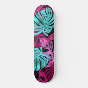 Fluoreszenz-tropische Palme Skateboard