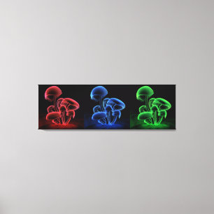 Fluoreszenz-Tryptych Leinwanddruck