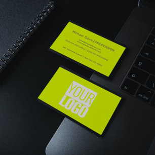 fluoreszierend gelb - fügen Sie Ihr Logo hinzu Visitenkarte
