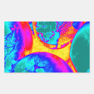 fluoreszierende Eier Rechteckiger Aufkleber