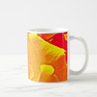 fluoreszierende Rose orange Tasse