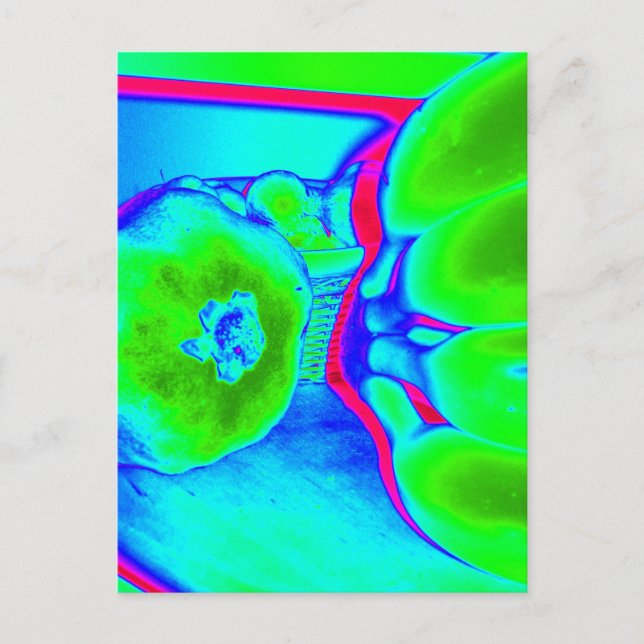 fluoreszierendes Fruchtgrün Postkarte (Vorderseite)