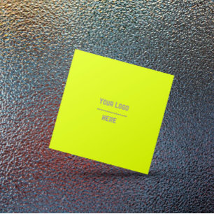 fluoreszierendes Gelb - Fügen Sie Ihr Logo hinzu Quadratische Visitenkarte