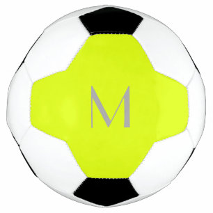 fluoreszierendes Gelb - Monogramm hinzufügen Fußball