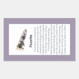 Fluoritkristall - Schmuck - Edelsteinpaket Rechteckiger Aufkleber