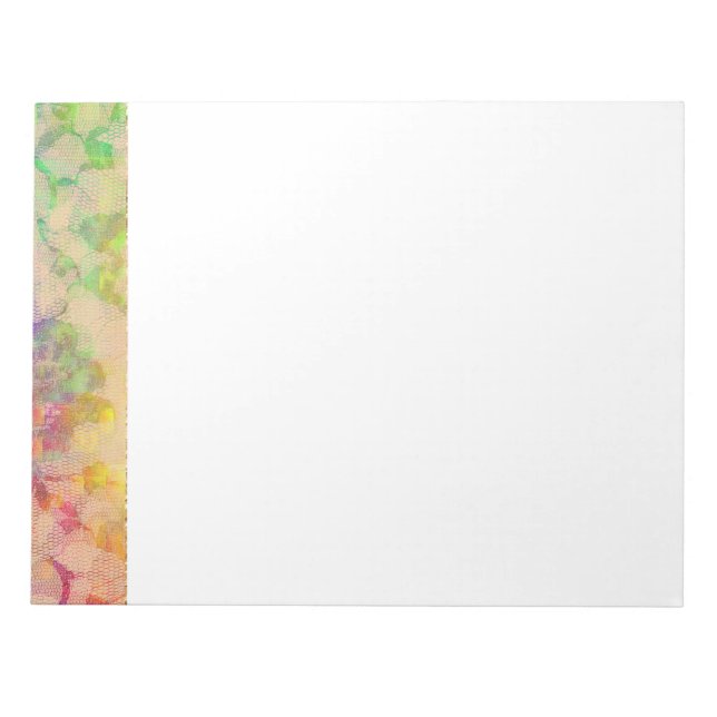 Fluoro Lace Rose Notizblock (Vorderseite)