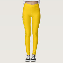 Fluro-Gelbe Personalisierung Leggings